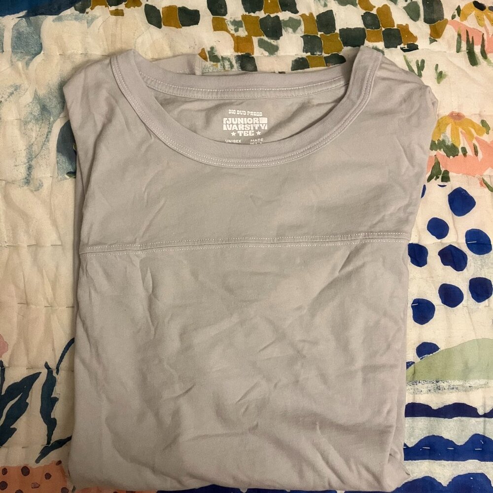 Big Bud Press Jr. Varsity Tee, Light Gray, Unisex 2XL, NWOT